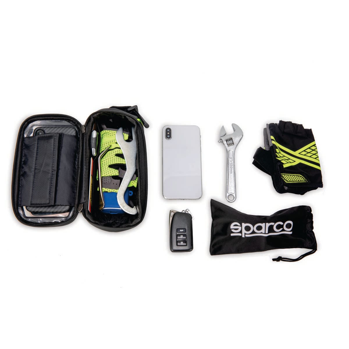Porta celular y bolsa Sparco SE104BL, capacidad