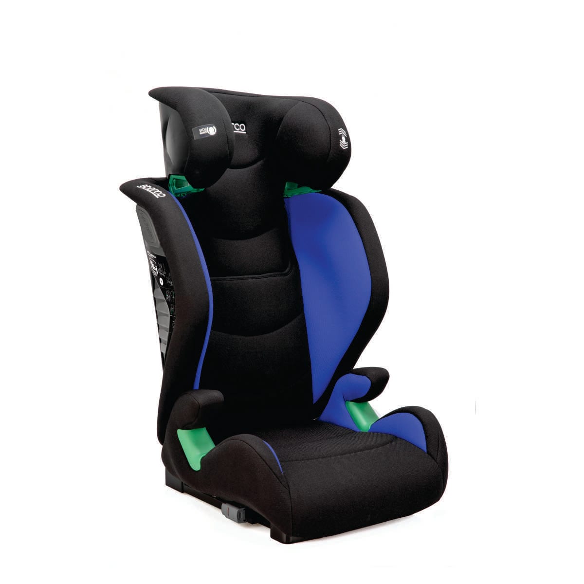 Asiento elevador Sparco SK2000i azul, vista lateral