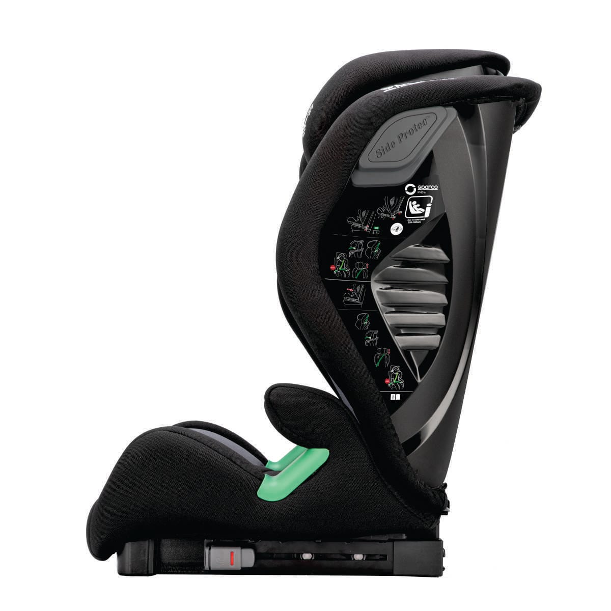 Asiento elevador Sparco SK2000i gris, perfil