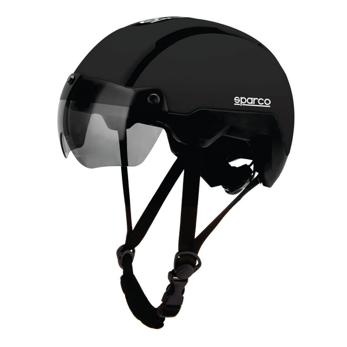 Casco urbano Sparco con visera, negro