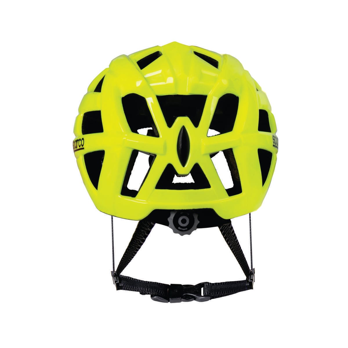 Casco Sparco SE300 amarillo, vista trasera