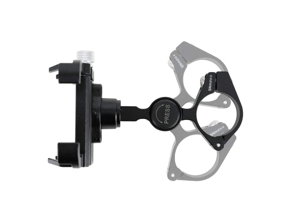 Sujetador de celular de aluminio Sparco SE504, vista lateral