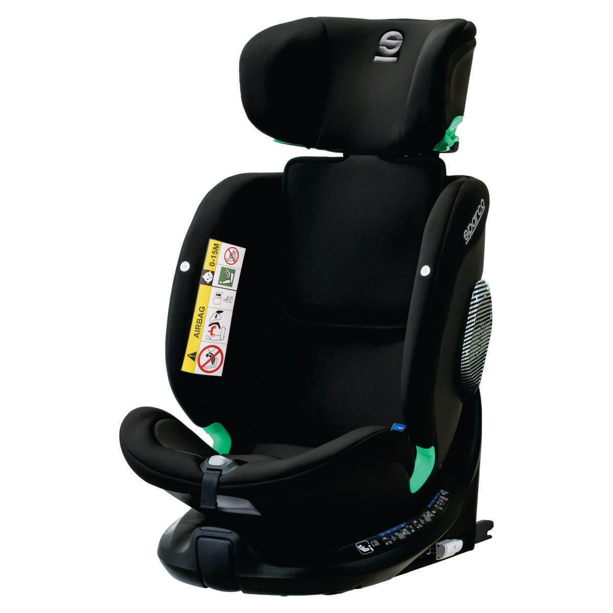 Silla giratoria Sparco SK7000i Rapid negra, modo booster con respaldo
