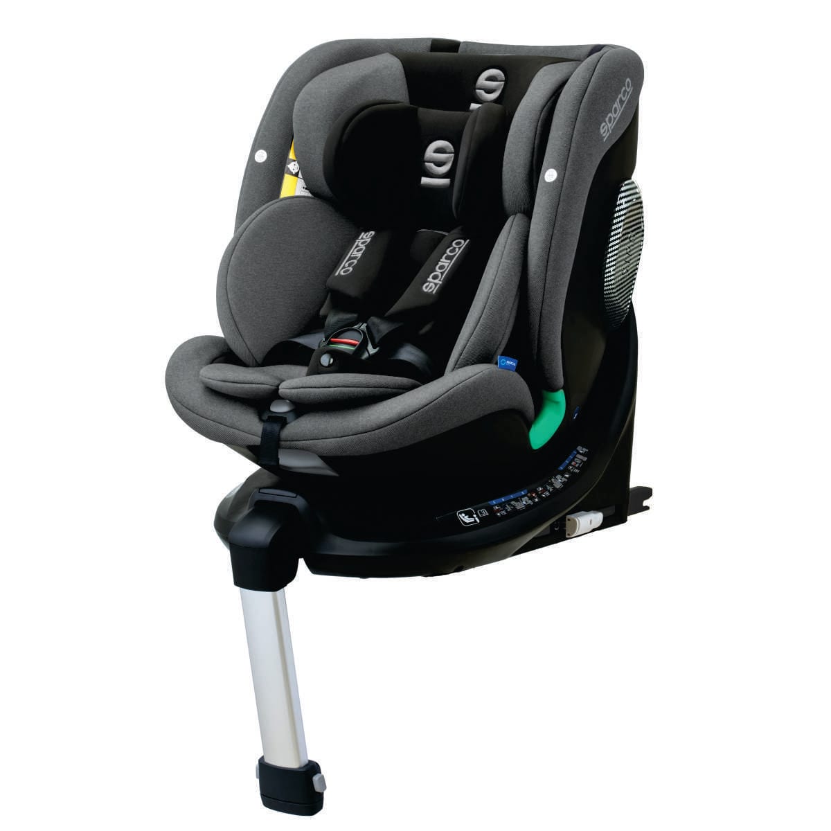 Silla giratoria Sparco SK7000i Rapid gris, con base y pata de apoyo