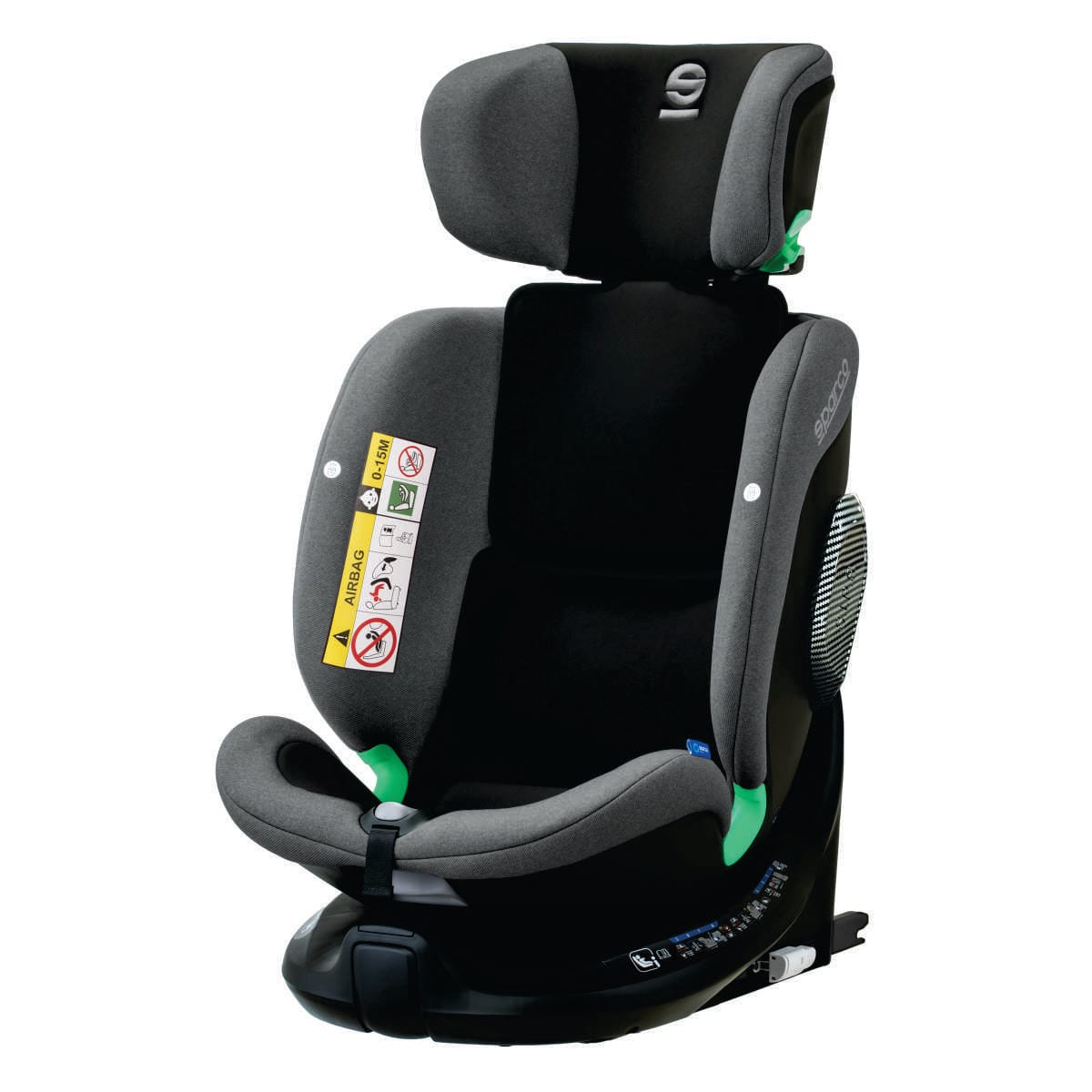 Silla giratoria Sparco SK7000i Rapid gris, modo booster con respaldo
