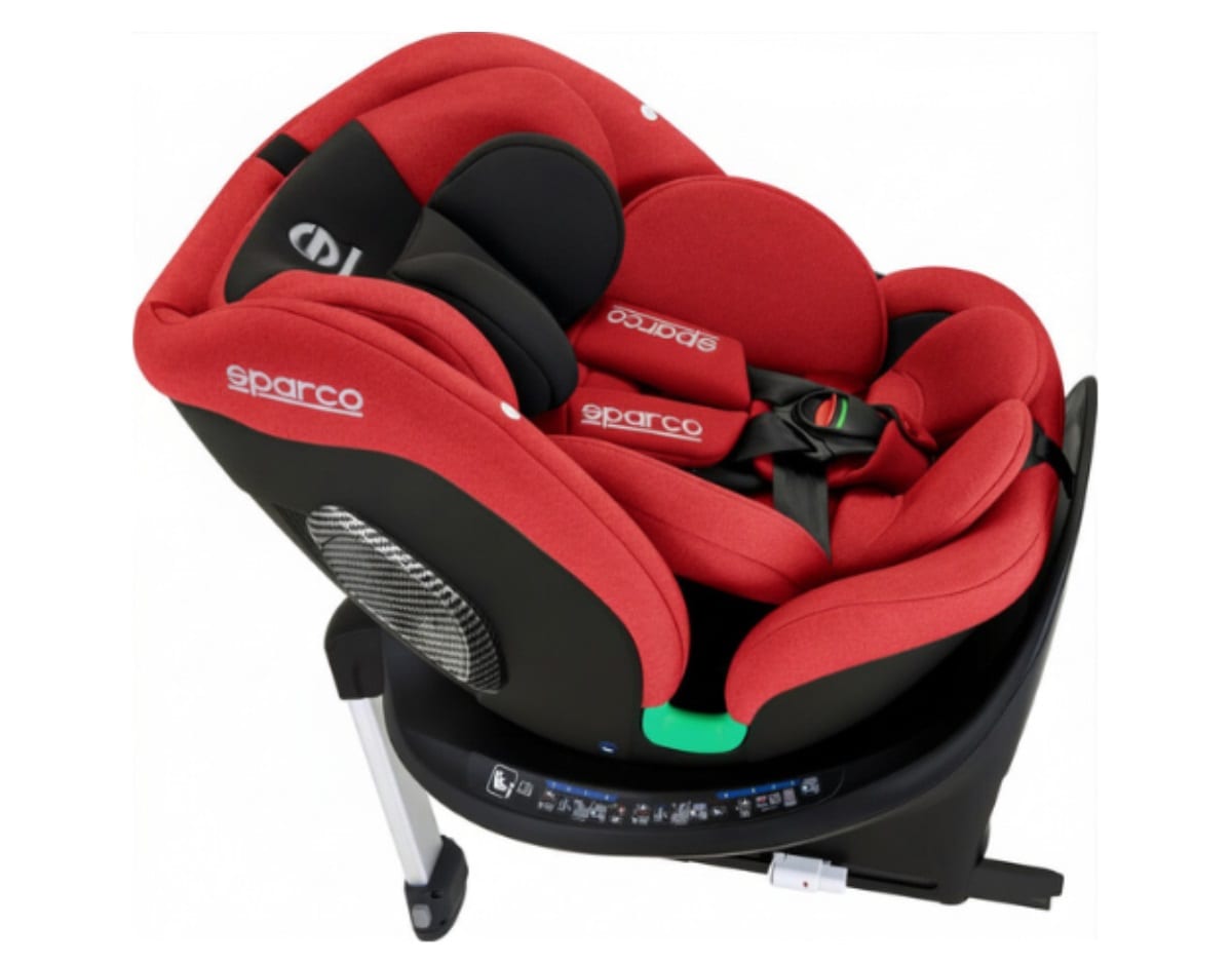 Silla giratoria Sparco SK7000i Rapid roja, posición reclinada