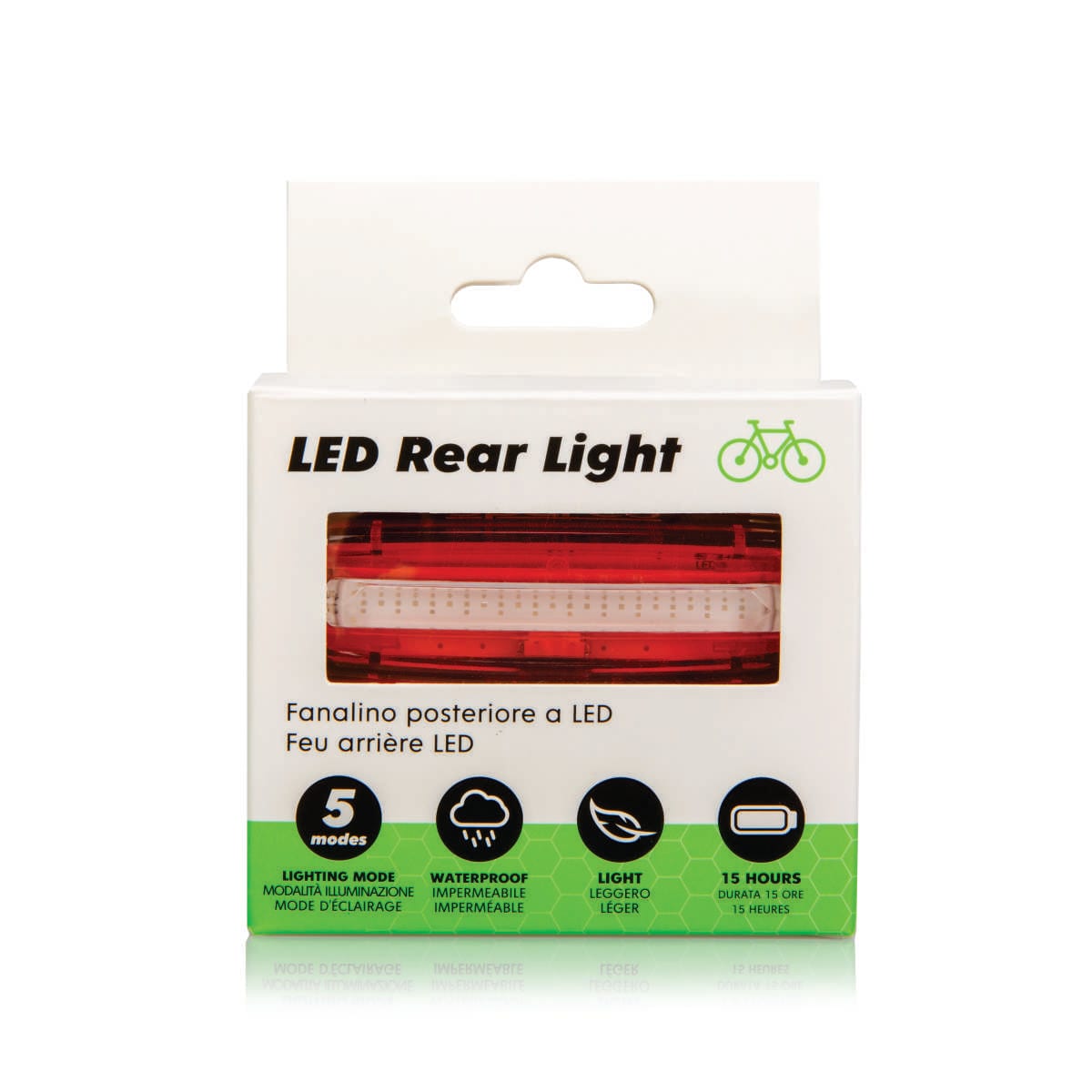 Luz trasera Sparco SE706 impermeable y recargable, empaque