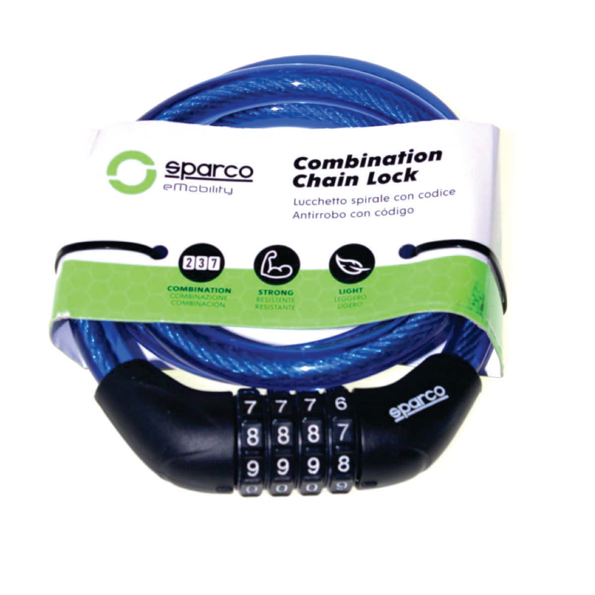Candado de combinación Sparco SE804BL, empaque