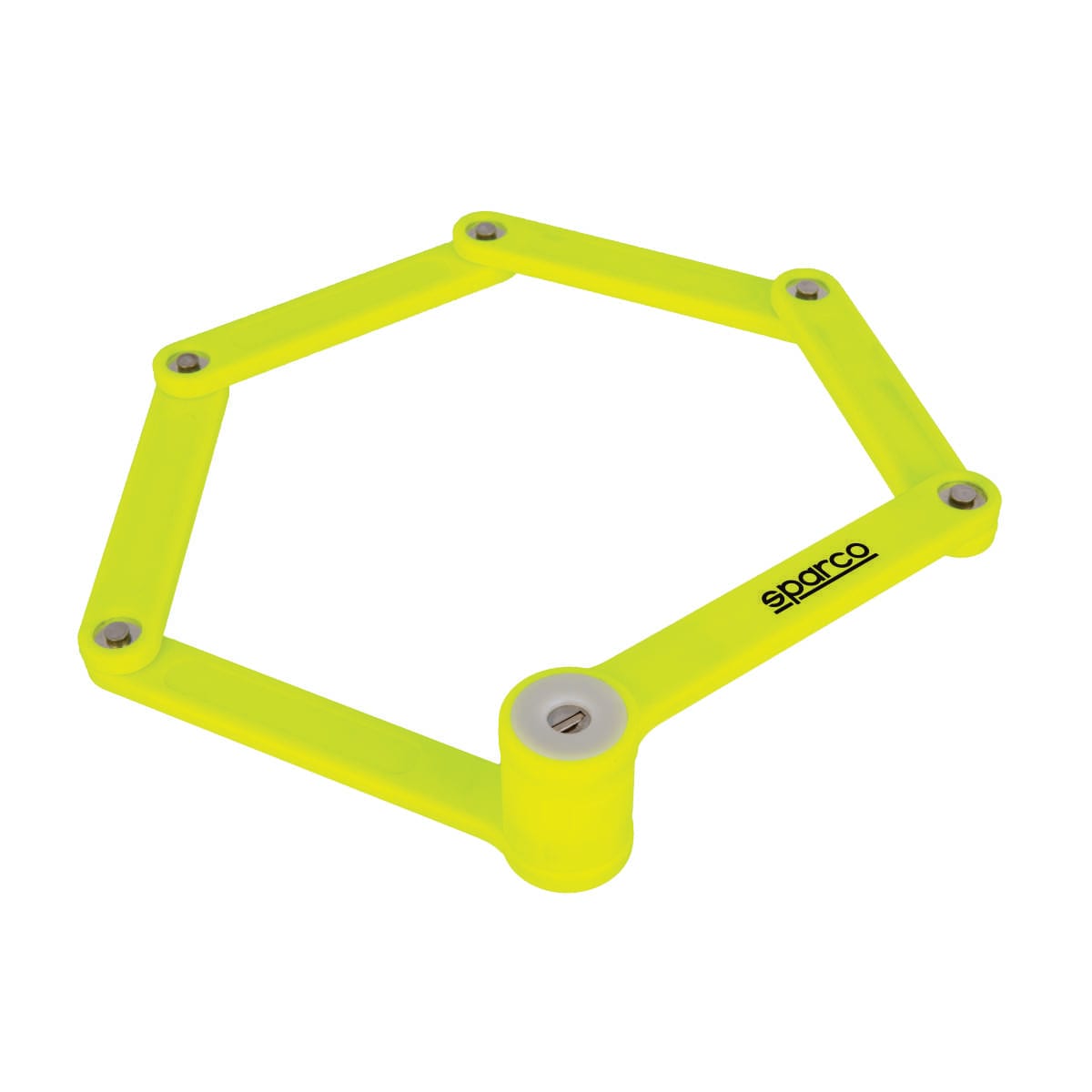Candado plegable Sparco SE805 amarillo, abierto