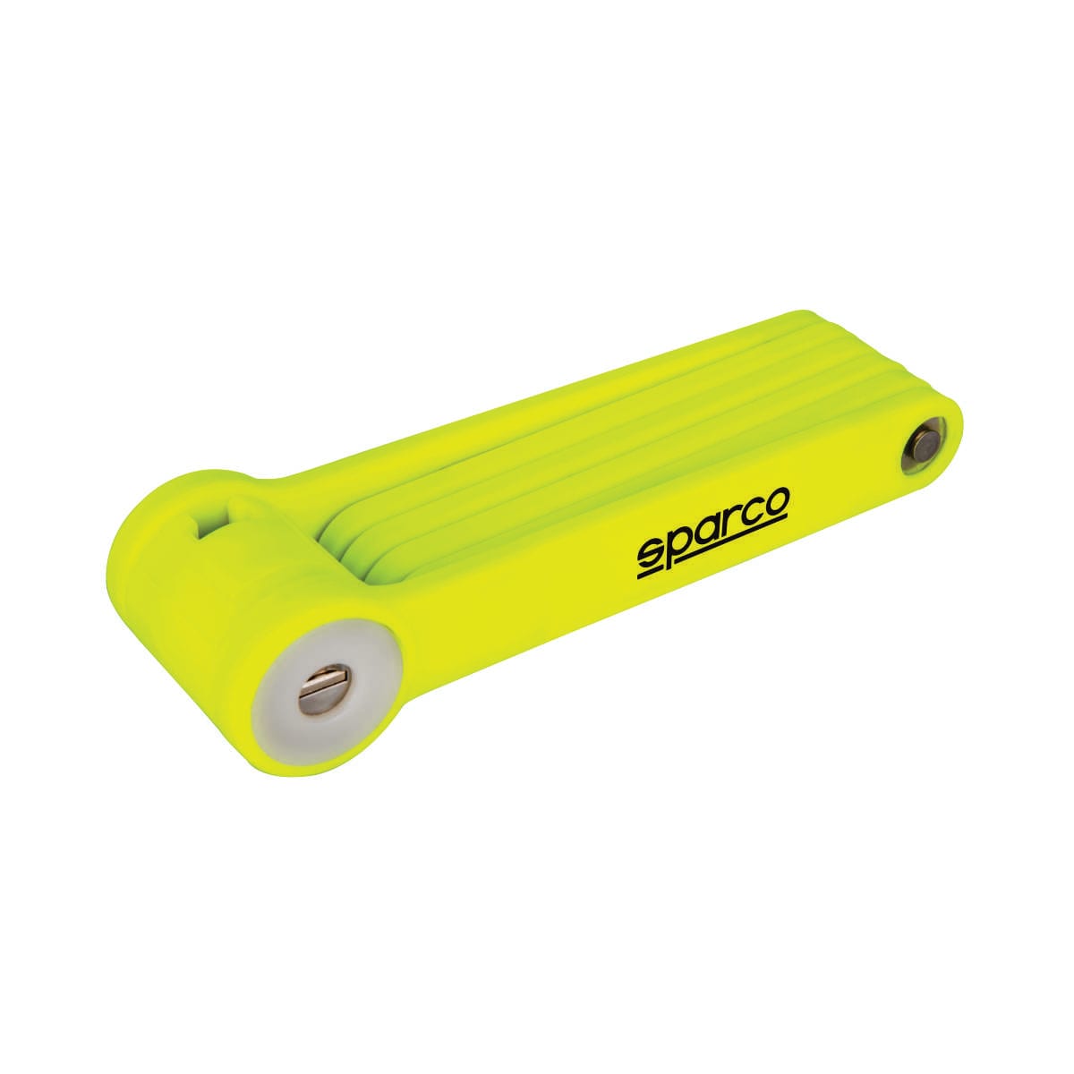 Candado plegable Sparco SE805 amarillo, plegado
