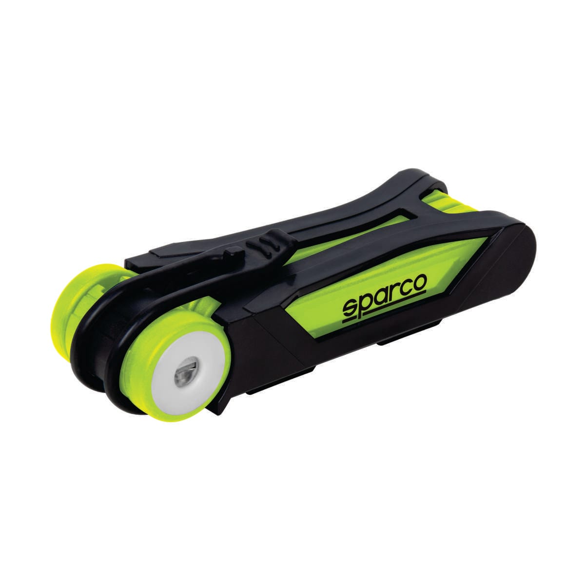 Candado plegable Sparco SE805 amarillo, con soporte